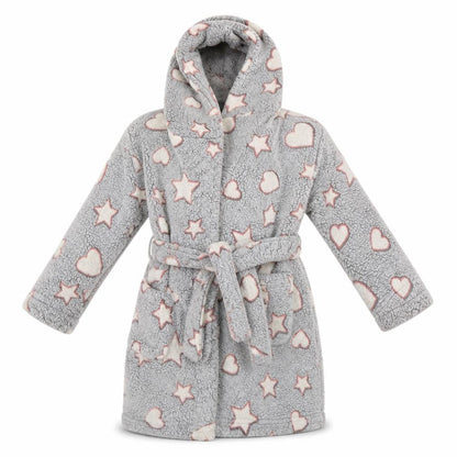 F&F Girls Grey    Robe Size 3-4 Years