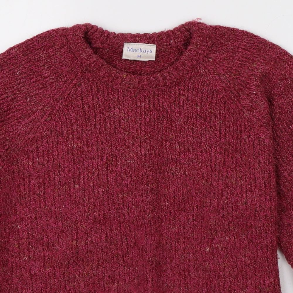 Womens UK Size M Mackays Pink Pullover Jumper