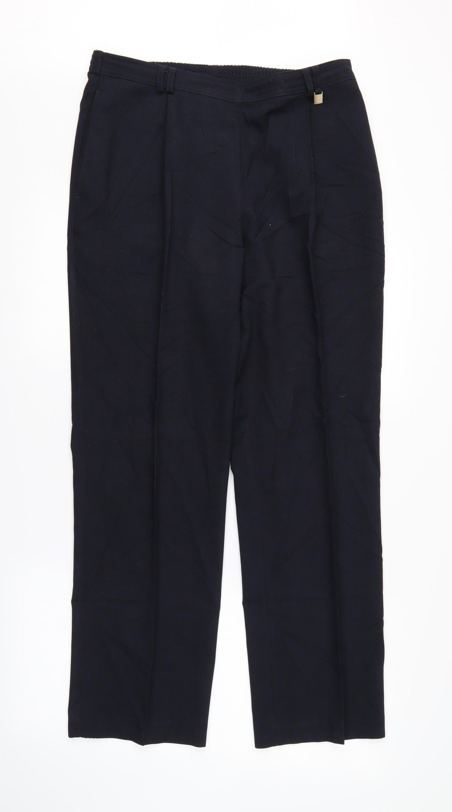 M&S Womens Blue   Trousers  Size 14 L32 in