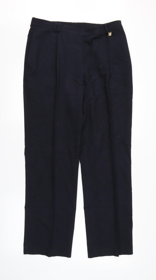 M&S Womens Blue   Trousers  Size 14 L32 in