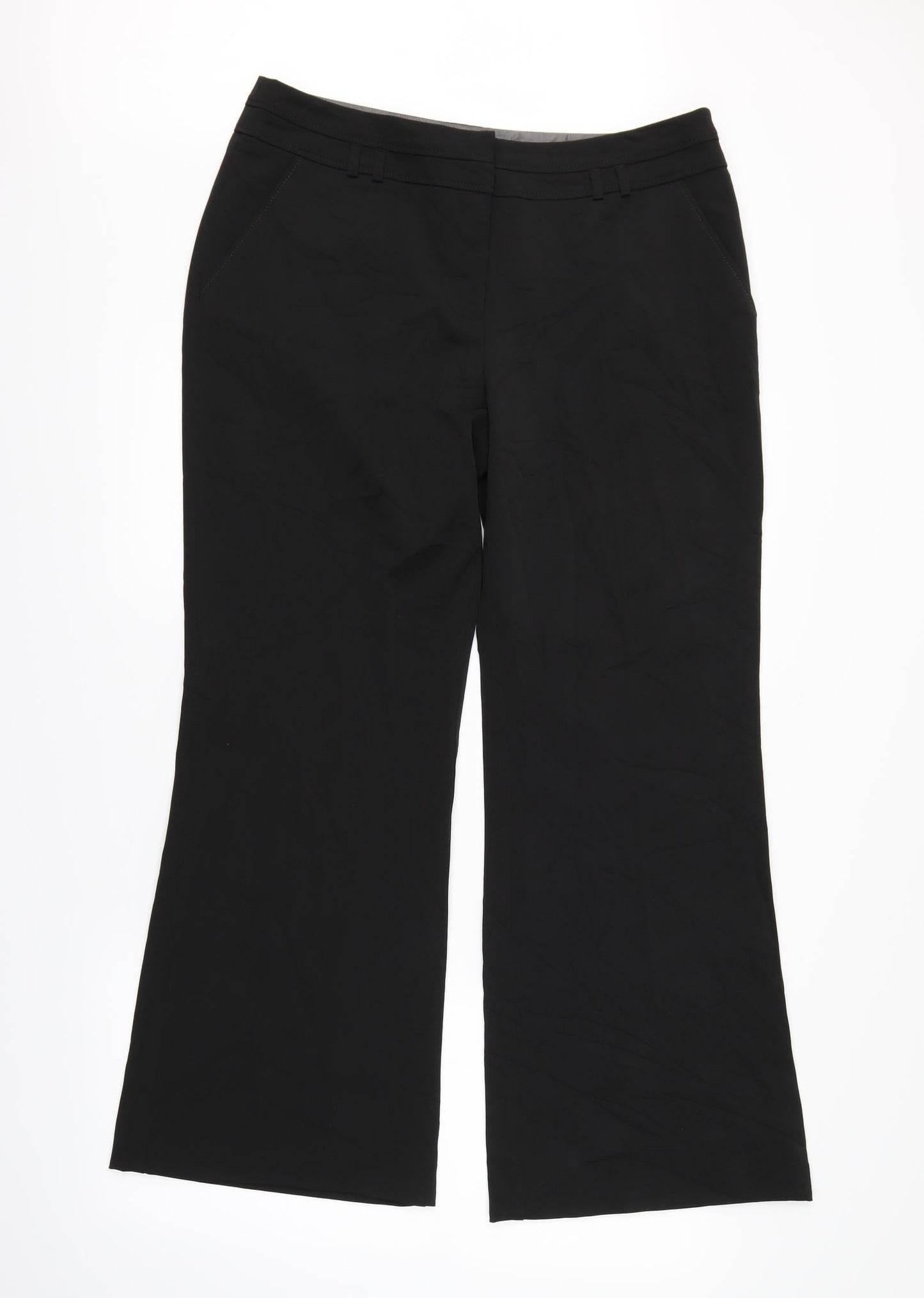 Womens UK Size 14 South Regular Fit  Black Trousers