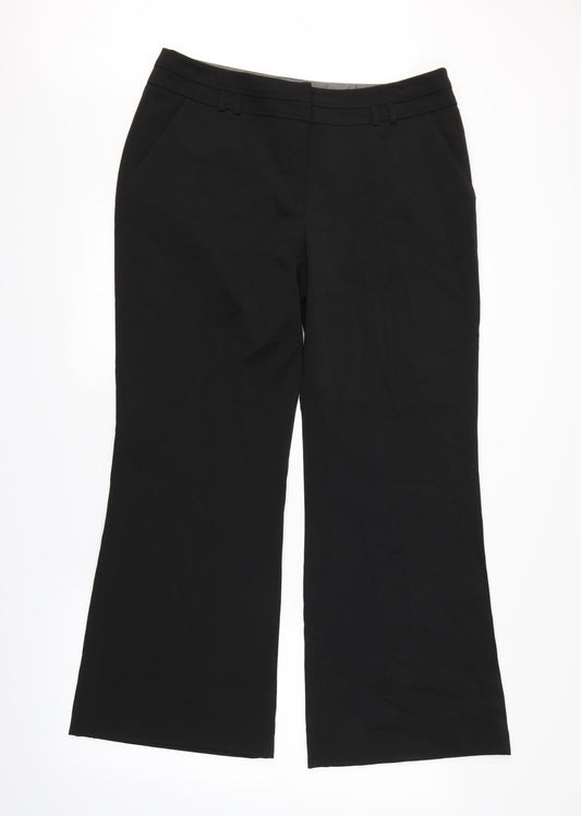 Womens UK Size 14 South Regular Fit  Black Trousers