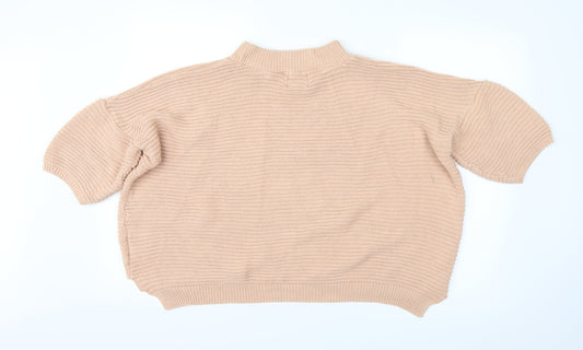 Preworn Womens Pink Striped  Pullover Jumper Size S