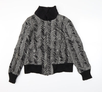 Verse Womens Grey Argyle/Diamond  Jacket  Size 42