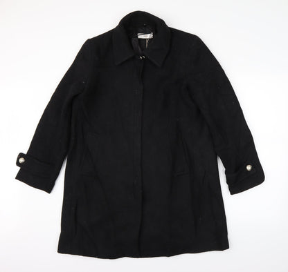 MNG Womens Black   Overcoat Coat Size M