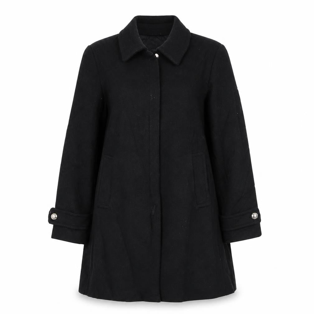 Womens UK Size M MNG Black Overcoat