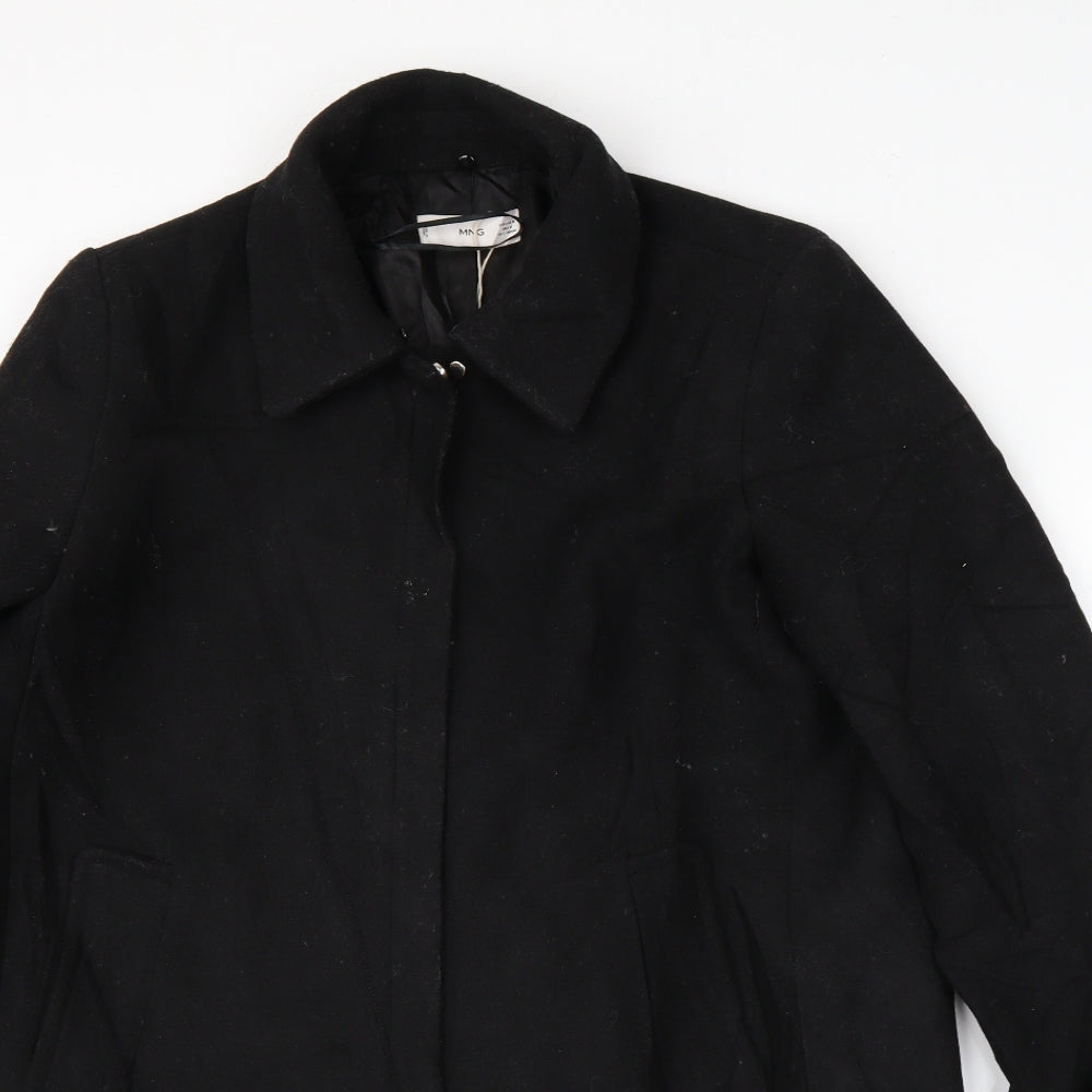 MNG Womens Black   Overcoat Coat Size M