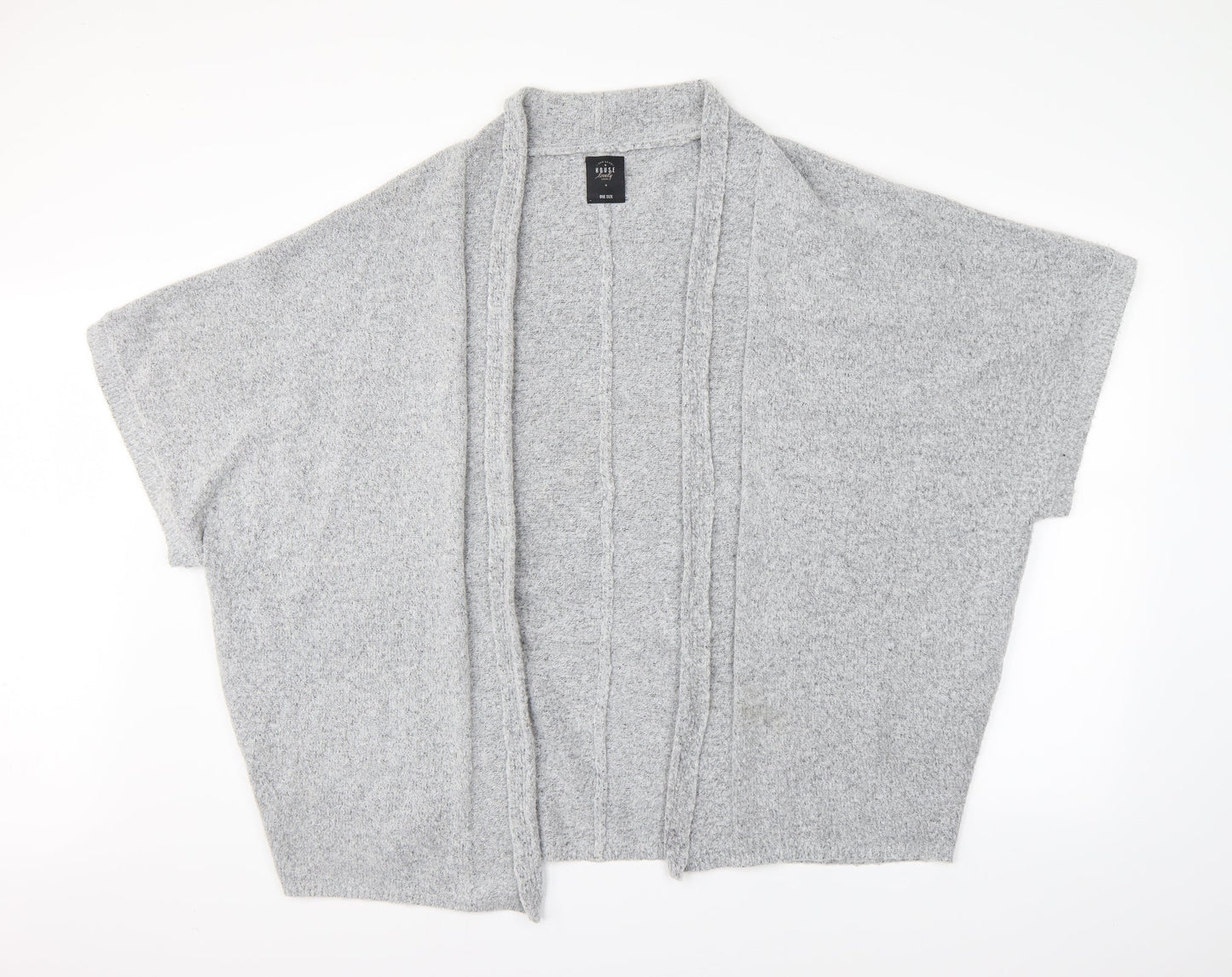 Womens UK Size One Size Preworn Grey Wrap Jumper