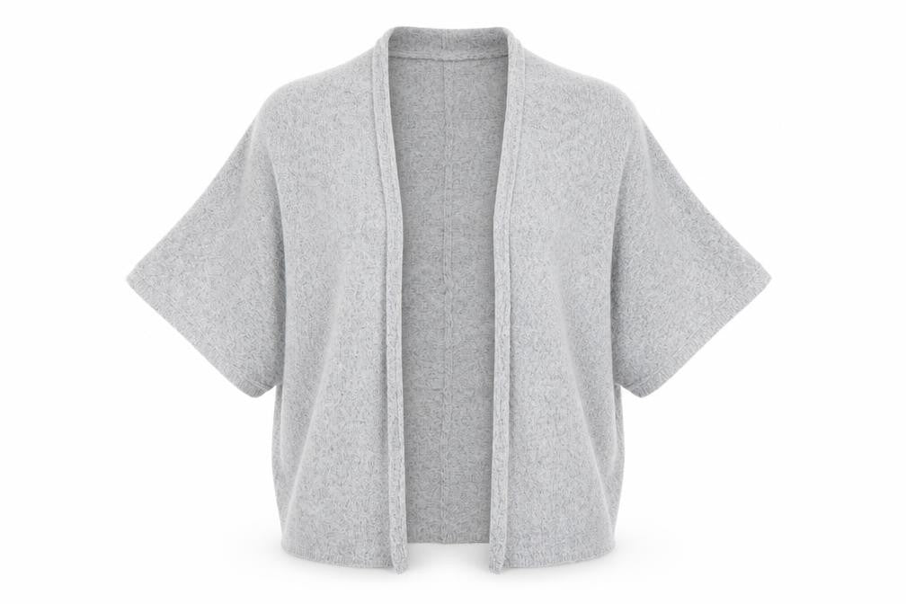 Womens UK Size One Size Preworn Grey Wrap Jumper