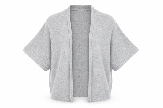 Womens UK Size One Size Preworn Grey Wrap Jumper