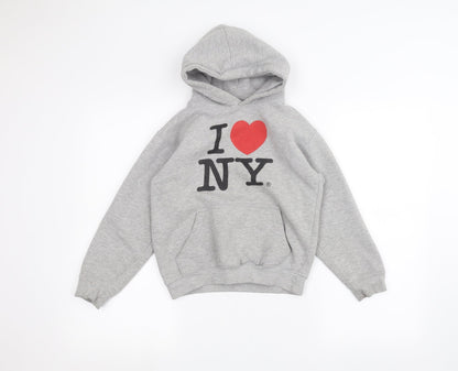 Preworn Girls Grey   Pullover Hoodie Size L