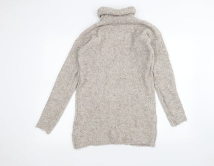 Womens UK Size 4 Preworn Brown Pullover Jumper