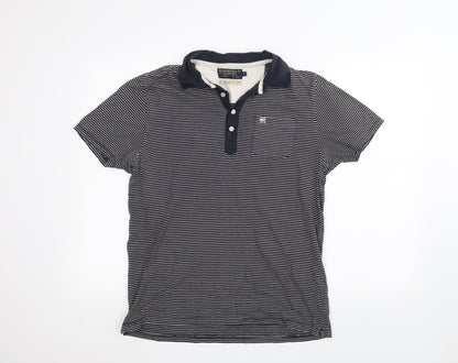 Hammond & Co Mens Blue Striped   Polo Size S
