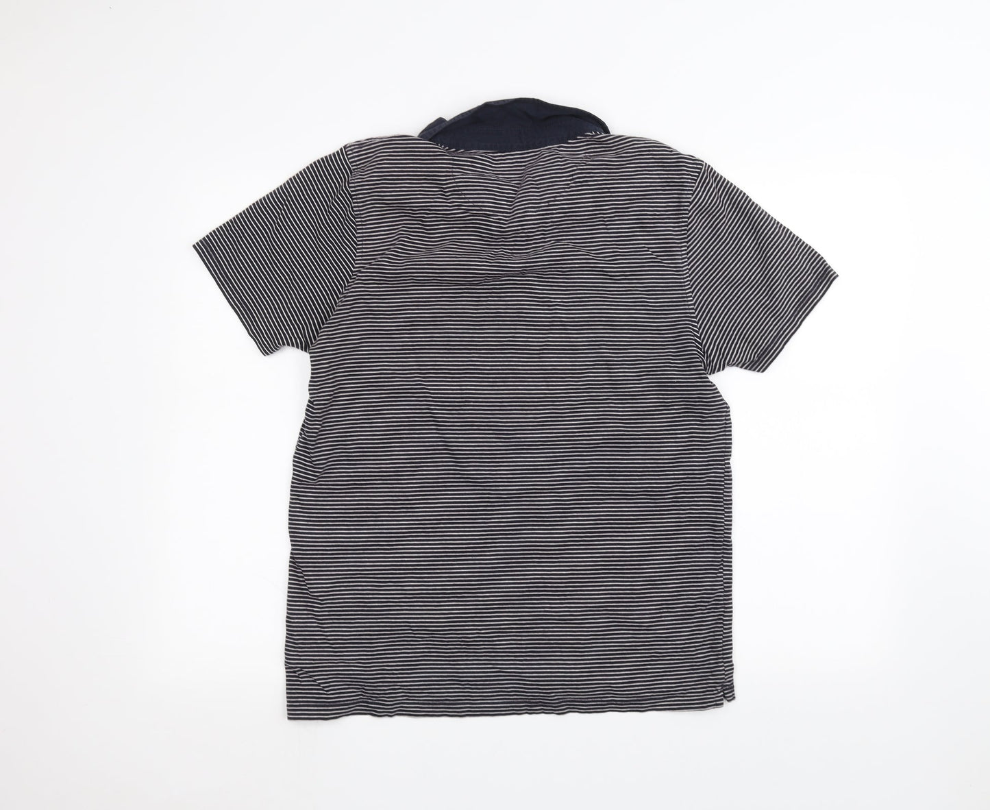 Hammond & Co Mens Blue Striped   Polo Size S