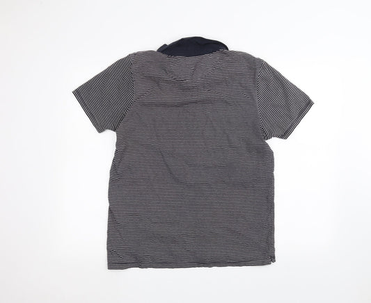 Hammond & Co Mens Blue Striped   Polo Size S