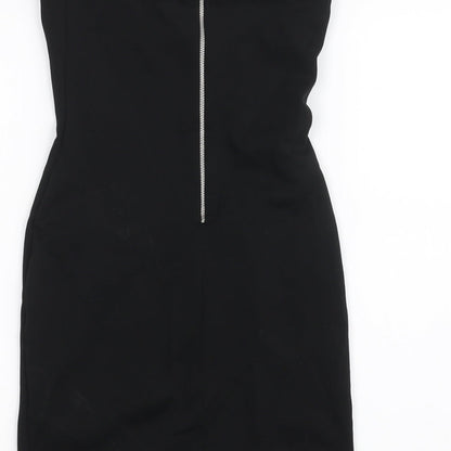 Topshop Womens Black Floral  Pencil Dress  Size 8