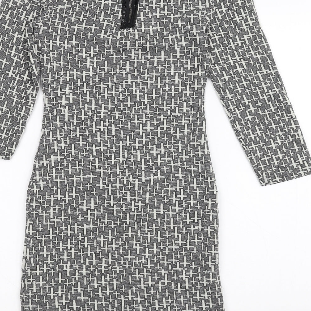 Topshop Womens Grey   Pencil Dress  Size 8