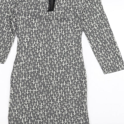 Topshop Womens Grey   Pencil Dress  Size 8