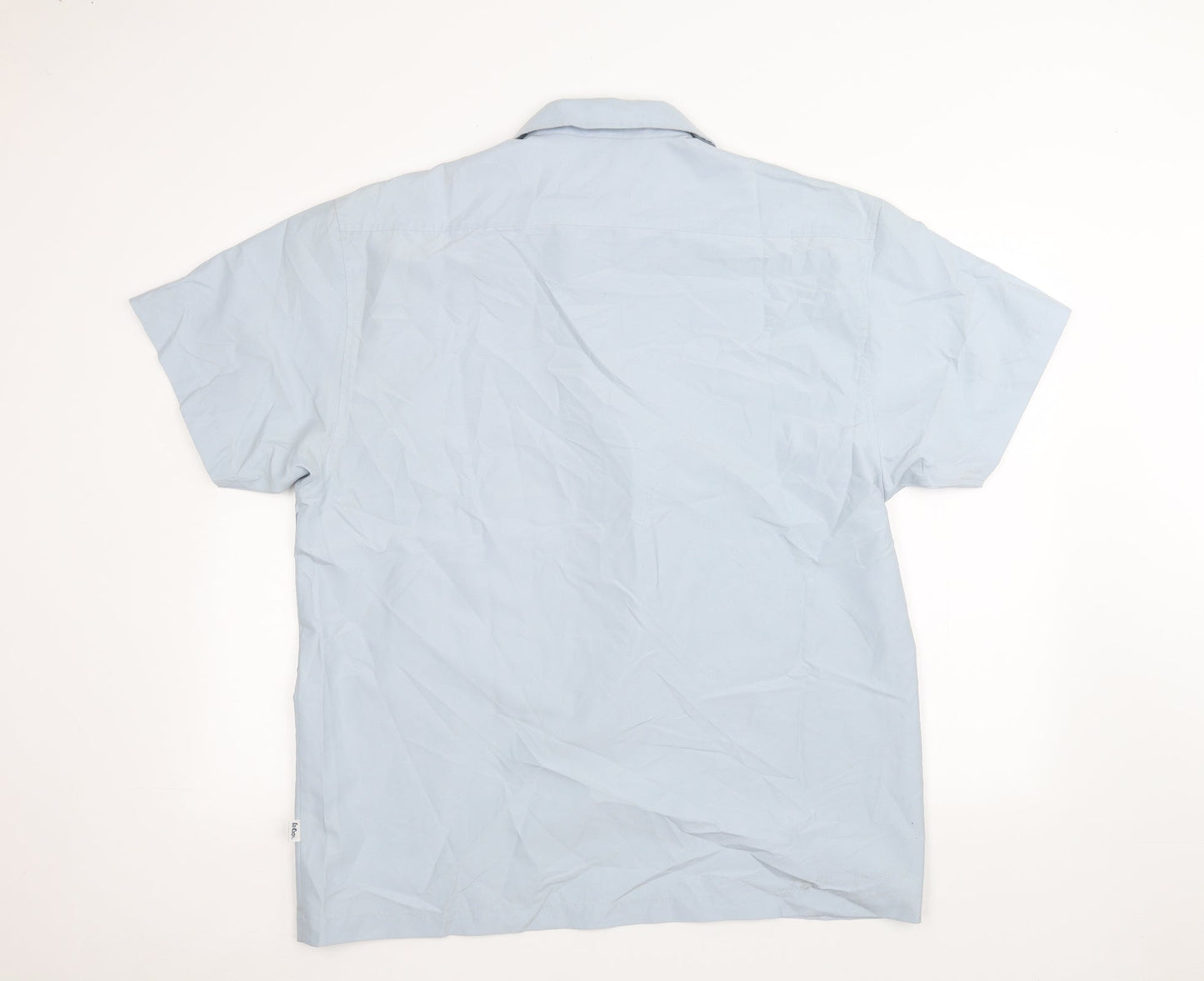 Mens UK Collar Size L Lee Cooper Smart Blue  Dress Shirt