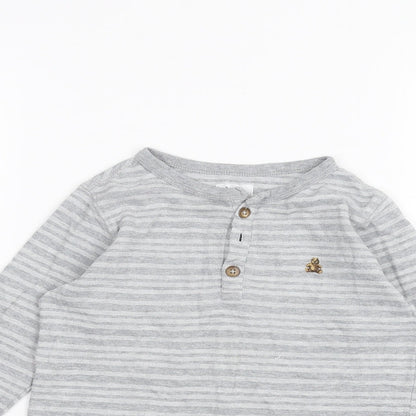 Gap Girls Grey Striped  Basic T-Shirt Size 3 Years