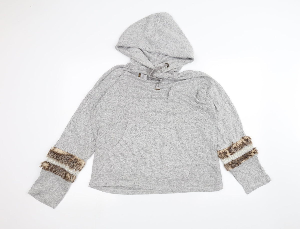River Island Womens Grey   Pullover Hoodie Size S
