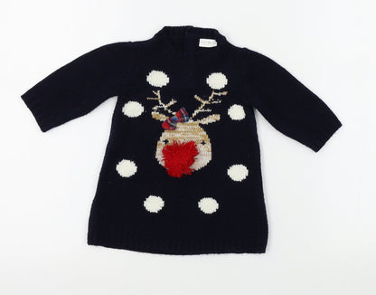 Nexy Baby Blue   Pullover Jumper Size 3-6 Months  - christmas