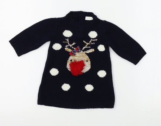 Nexy Baby Blue   Pullover Jumper Size 3-6 Months  - christmas