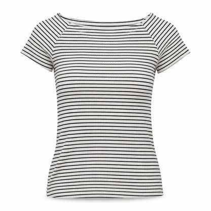 RR Womens White Striped  Pullover Jumper Size M