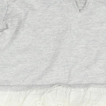 NEXT Girls Grey   Basic Blouse Size 6-9 Months