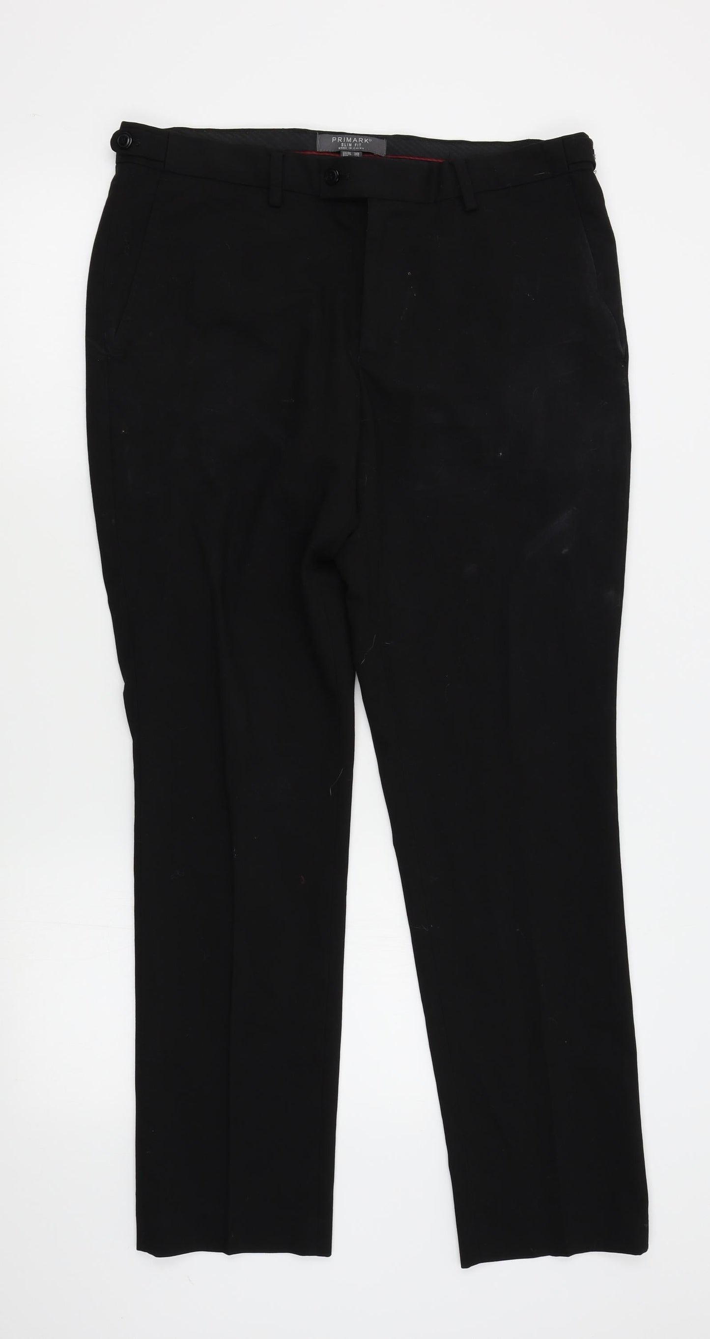 Primark Mens Black    Suit Trousers Size 34 L30 in