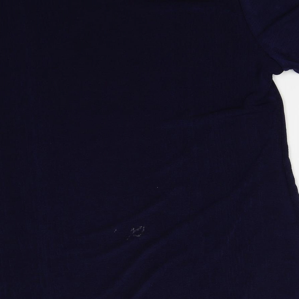 Womens UK Size L Reflections Blue Basic T-Shirt