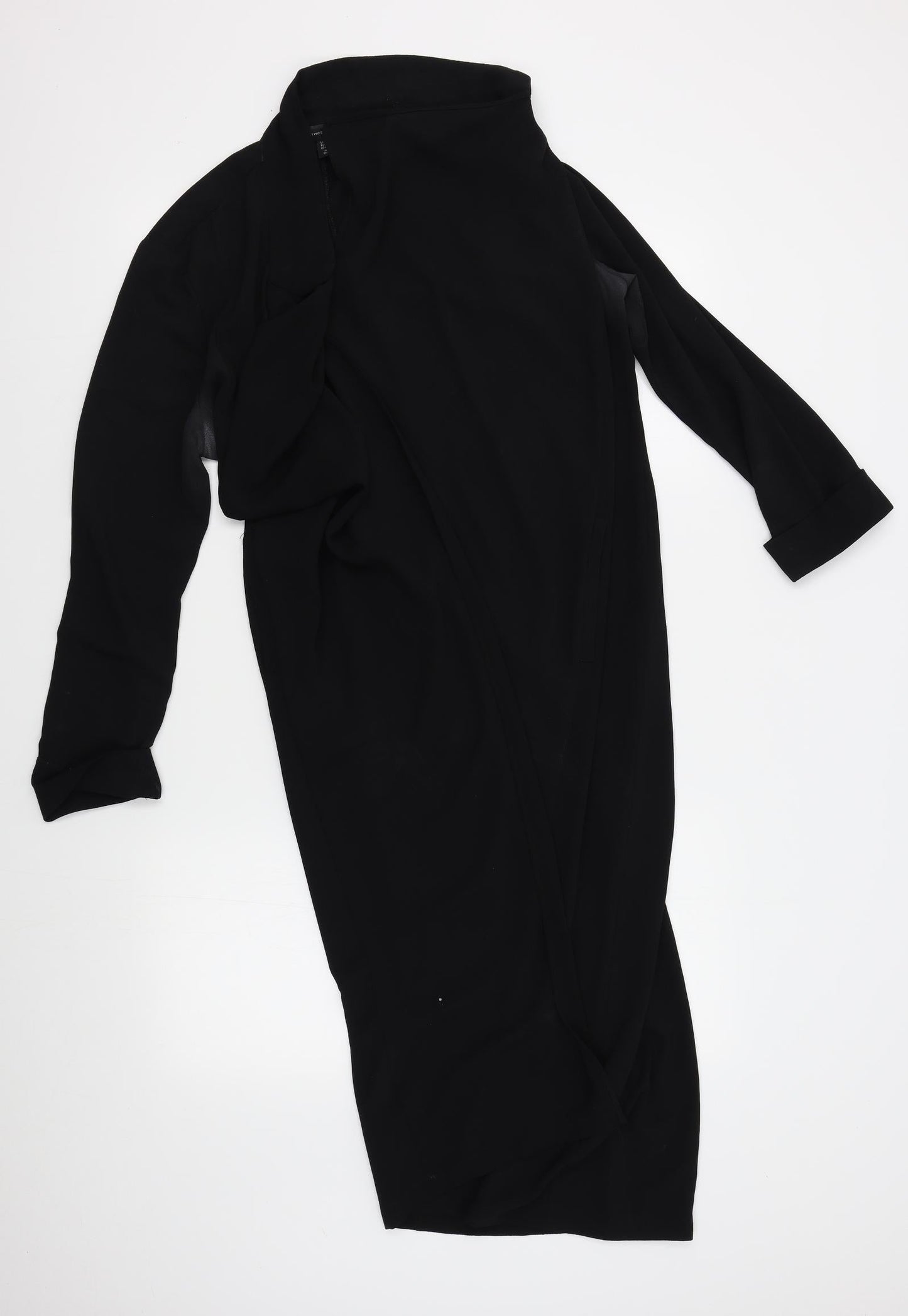 Womens UK Size 10 Atmosphere Black Wrap Jumper