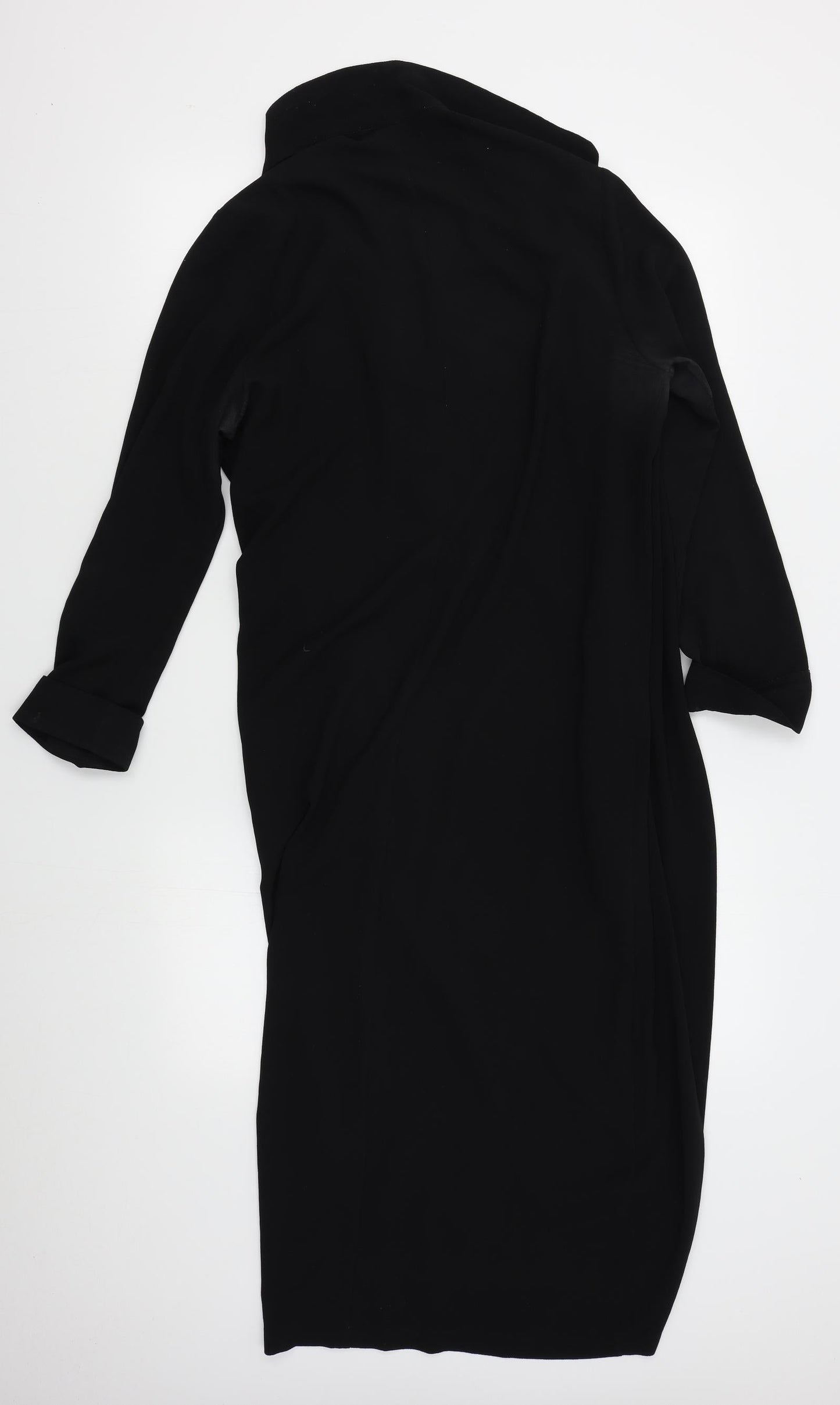 Womens UK Size 10 Atmosphere Black Wrap Jumper