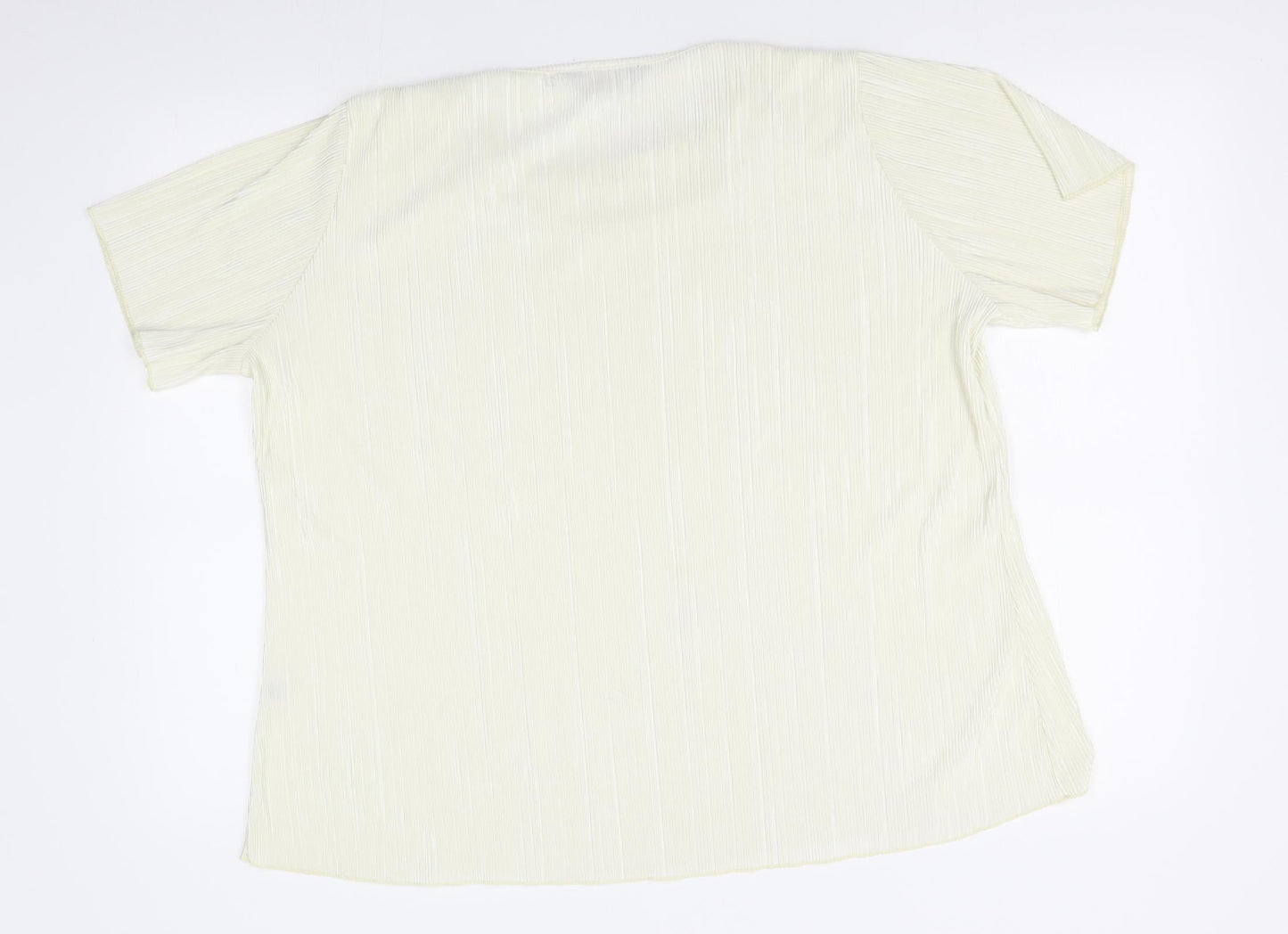 Womens UK Size 2XL Forever Ivory Basic Blouse