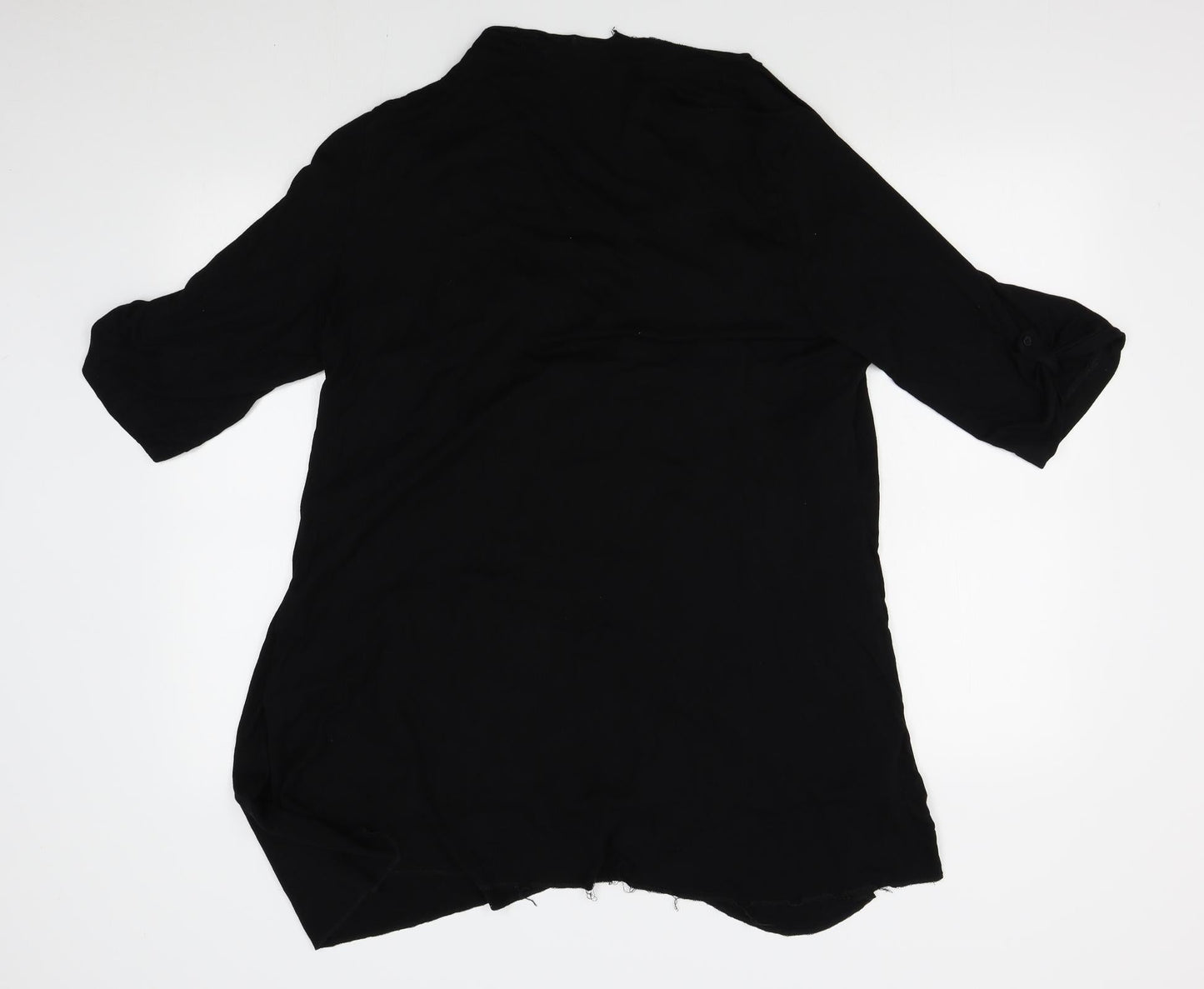 Womens UK Size 20 Preworn Black Wrap Jumper