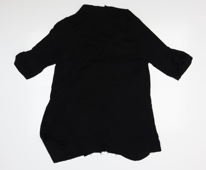 Womens UK Size 20 Preworn Black Wrap Jumper