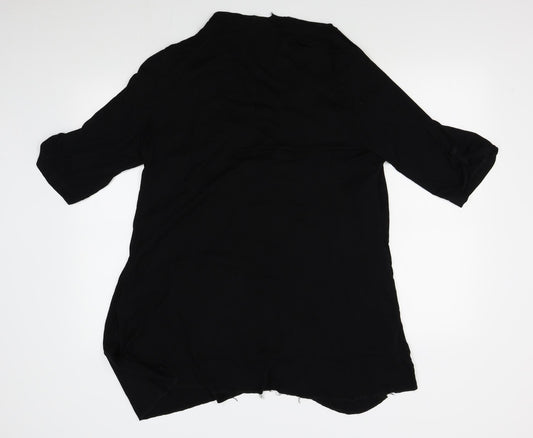 Womens UK Size 20 Preworn Black Wrap Jumper