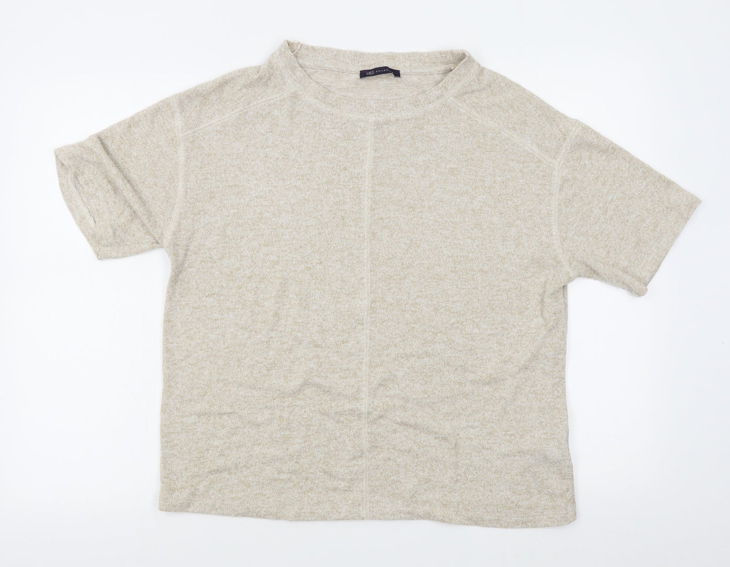 Womens UK Size 12 M&S Beige Pullover Jumper