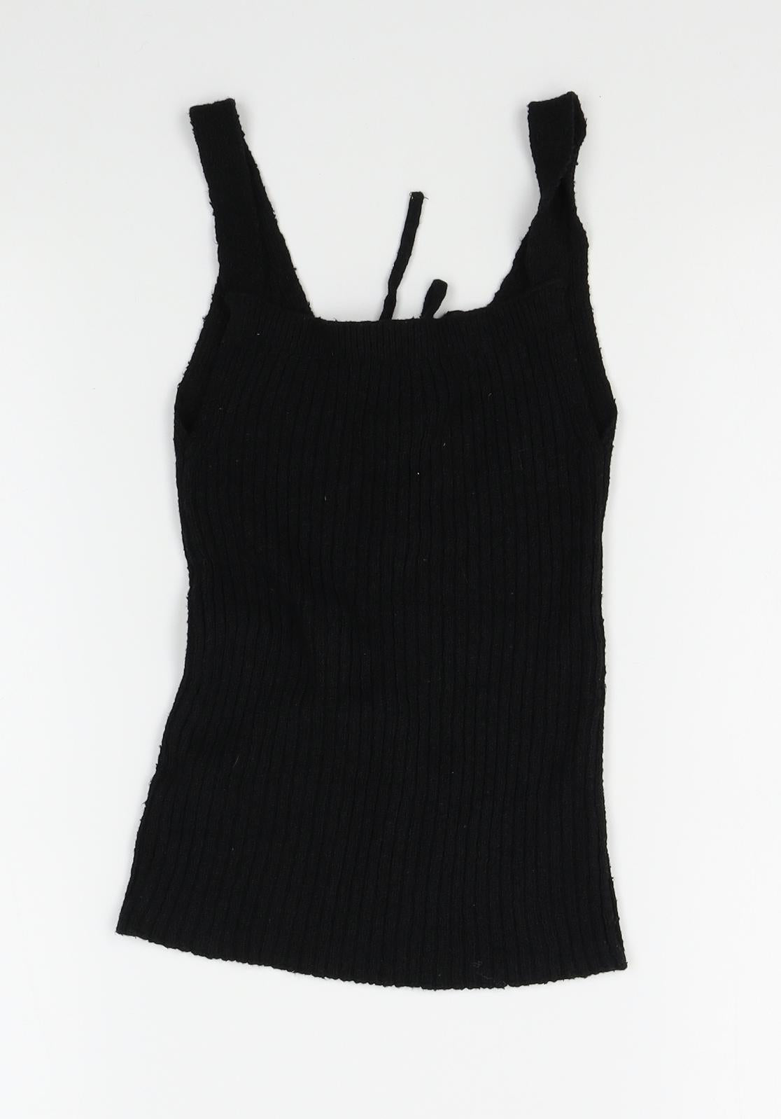Womens UK Size 6 New Look Black Vest Jumper