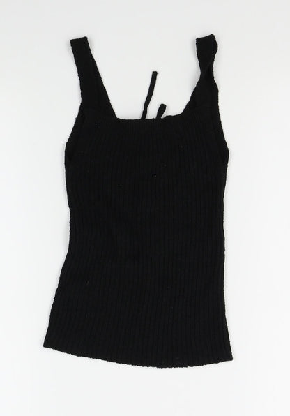Womens UK Size 6 New Look Black Vest Jumper