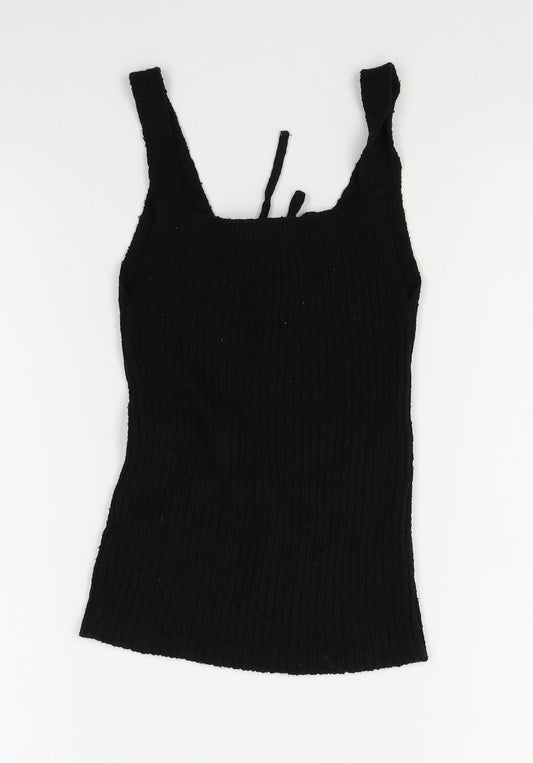 Womens UK Size 6 New Look Black Vest Jumper