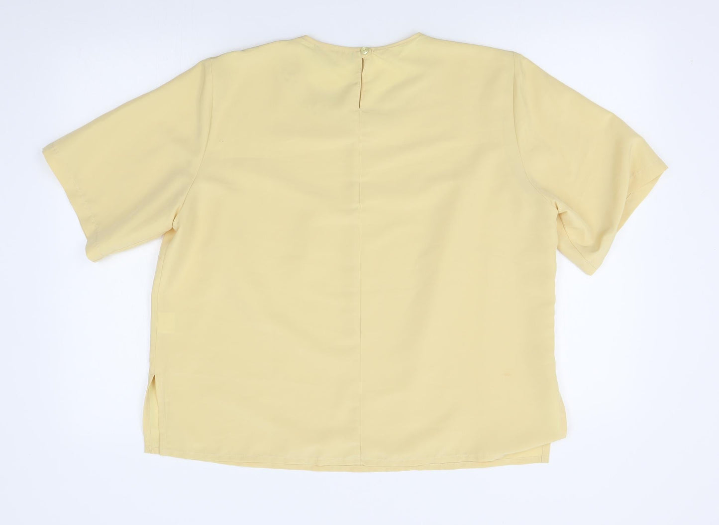 Daxon Womens Yellow   Basic Blouse Size 18