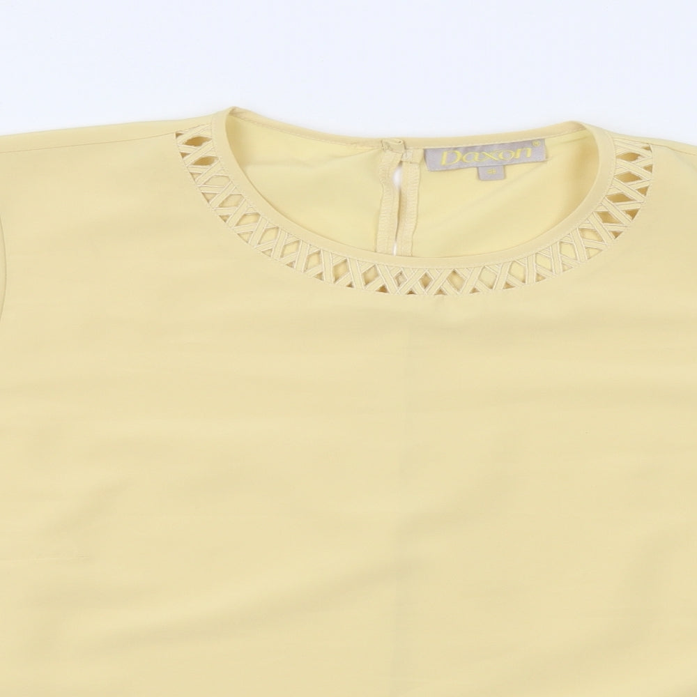 Daxon Womens Yellow   Basic Blouse Size 18
