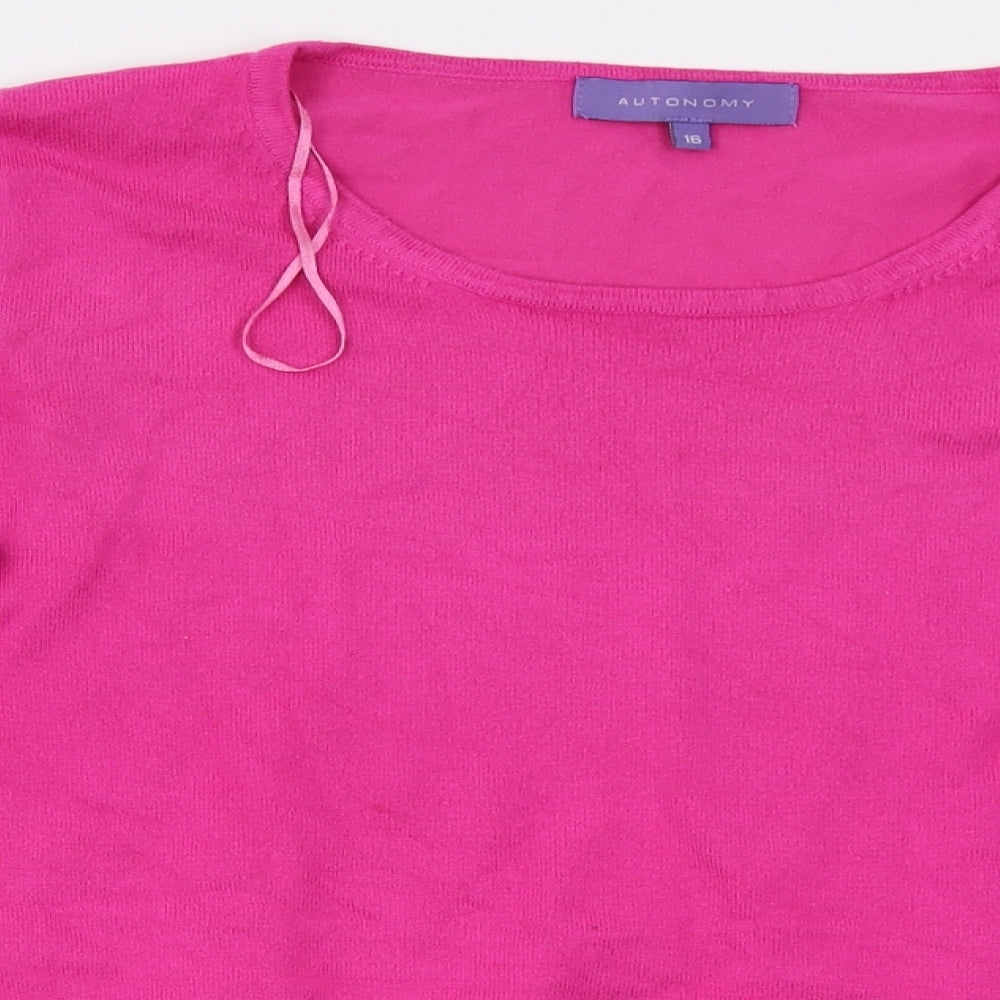 Autonomy Womens Pink   Pullover Jumper Size 16