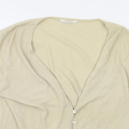 Womens UK Size 14 M&S Beige Cardigan Jumper