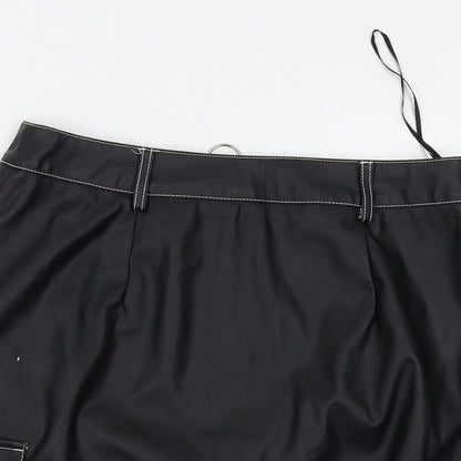 PRETTYLITTLETHING Womens Black   Straight & Pencil Skirt Size 10