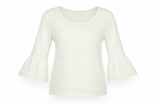 Front view of Soon women’s white basic blouse, size UK 12