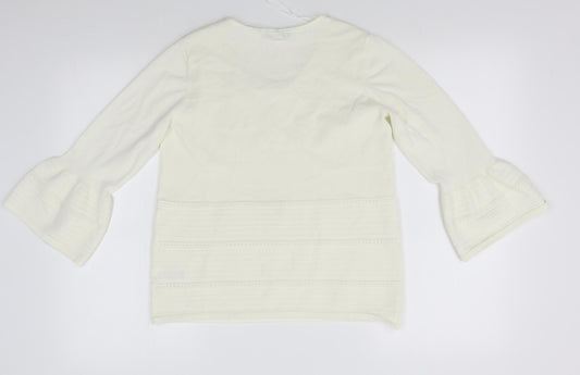 Womens UK Size 12 Soon White Basic Blouse