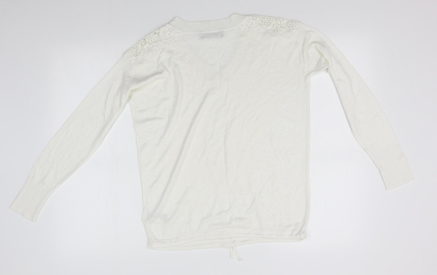 Womens UK Size S M&S White Pullover Jumper