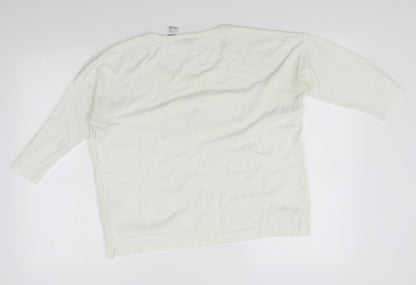 redout Womens White   Pullover Jumper Size 10
